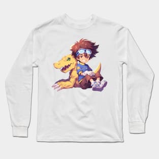 agumon and tai Long Sleeve T-Shirt